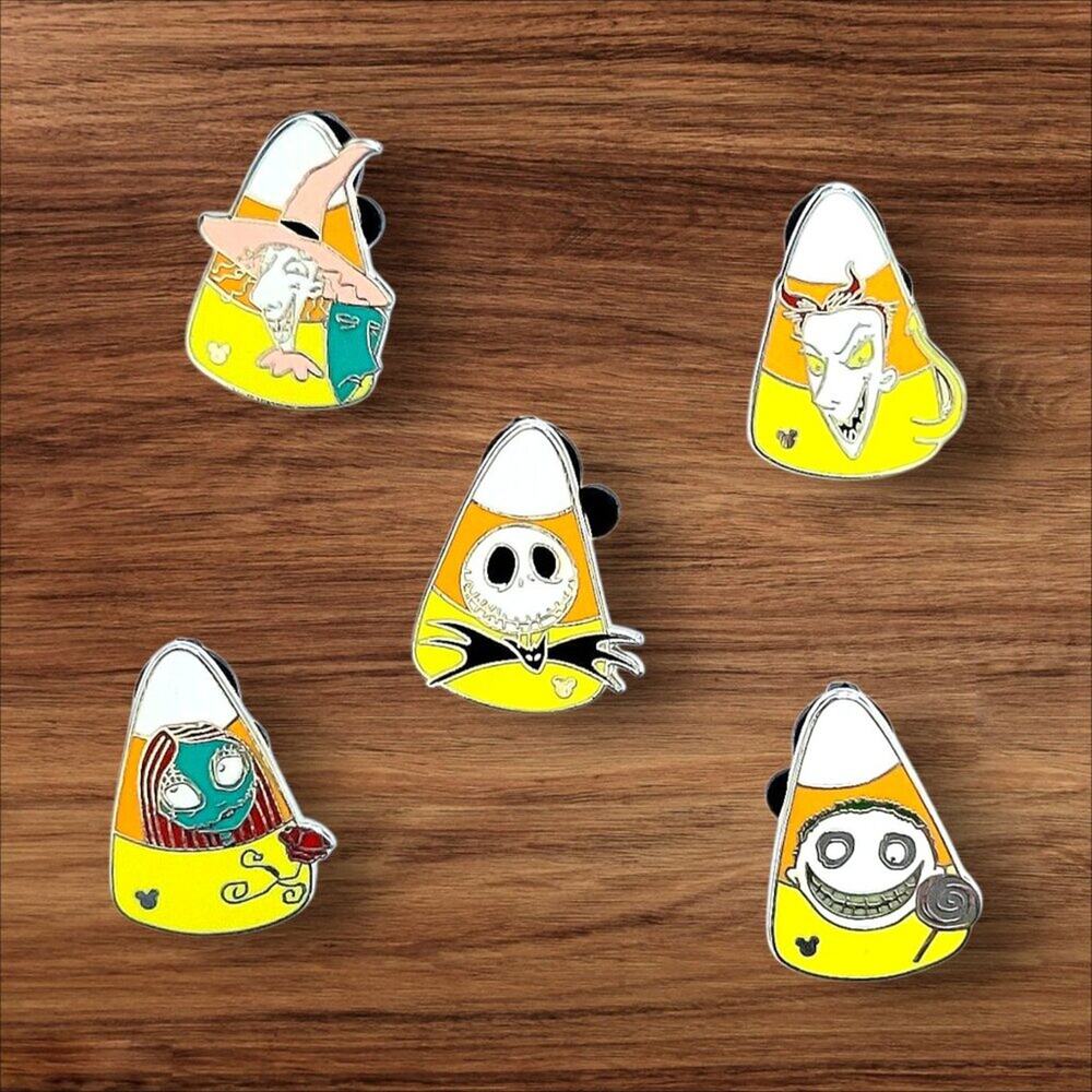 5 Nightmare Before Christmas Candy Disney Parks Trading Pins, Plus 2 Bonus Pins